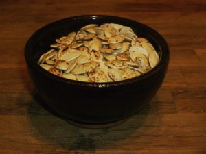 Roasted, Seasoned Pumpkin Seeds
